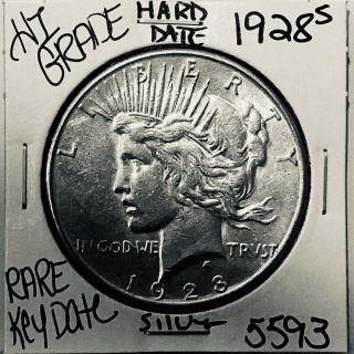 1928 S Peace Silver Dollar Hi Grade U.  S.  Rare Key Coin 5593