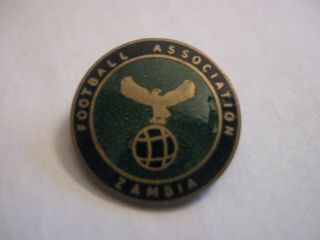Rare Old Zambia Football Association Enamel Brooch Pin Badge