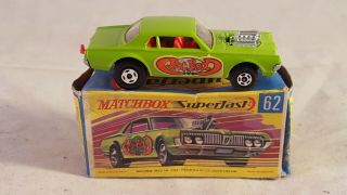 Matchbox Superfast 62 Rat Rod - Dark Lime Green W/ Rare Silver Base -