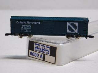 Z Scale - Marklin Mini - Club - Ontario Northland Box Car Train Rare 8692a