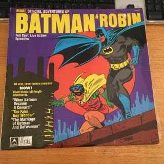 Batman And Robin 1966 Lp Vinyl Record Australian Pressing Rare 3 Audio Stories