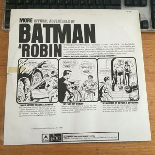 Batman and Robin 1966 LP vinyl record Australian pressing rare 3 audio stories 2