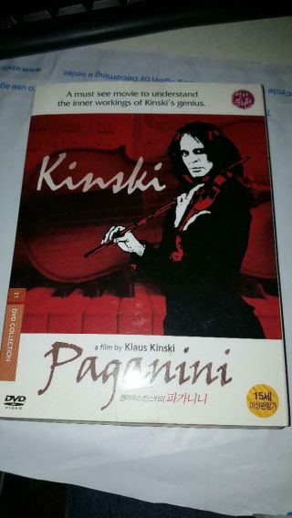 Kinski a Film By Klaus Kisnki Paganini DVD, .  w sleeve,  rare. 2