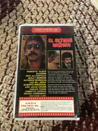 EL ULTIMO DISPARO MEXI SPAINISH RARE OOP VHS BIG BOX SLIP 3