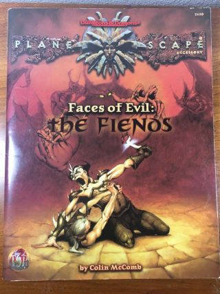 Planescape Faces Of Evil: The Fiends Ad&d 2e Accessory Very Good / Rare