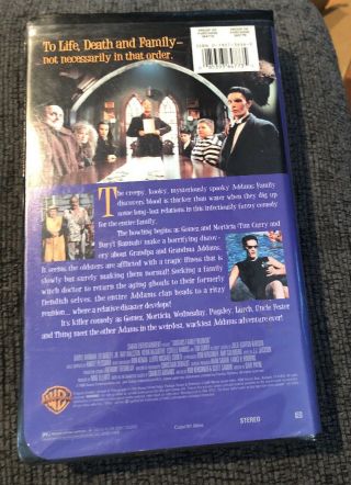 Addams Family Reunion on VHS RARE FIND Never Released on DVD Adam ' s Family movie 2