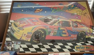 Peter Max Signed Dale Earnhardt 24x36 Print - Very Rare Piece