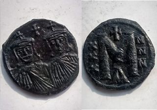 Rare Ancient Byzantine Coin Follis Constantine V 751ad Leo Iii