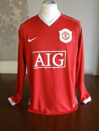 Manchester United 2006 Long Sleeved Nike Home Shirt Large Rare Man Utd