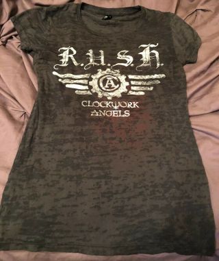 Gently Worn & Rare Rush Clockwork Angels Tour Womens Shirt - Size L