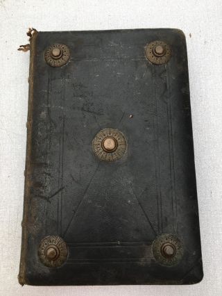 Rare Book Of Common Prayer For Alter Use 1895 Leather With Metal Studs