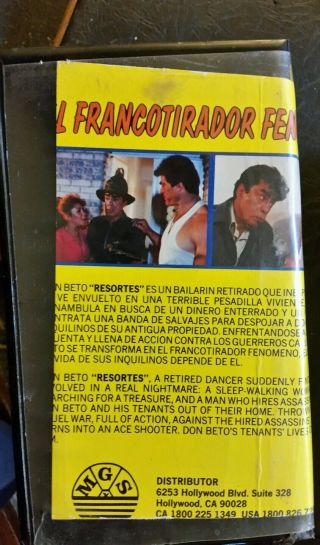 EL FRANCOTIRADOR FENOMENO.  RARE SPANISH VHS VIDEO. 2