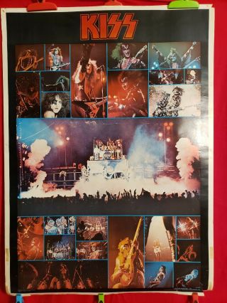 Kiss Rare 1976 Alive Jumbo Poster Aucoin & Boutwell -
