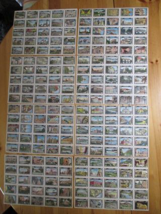 Vegas - 1937 Around The World Series Set Of 200 Poster Stamps Rare Full Set - Read