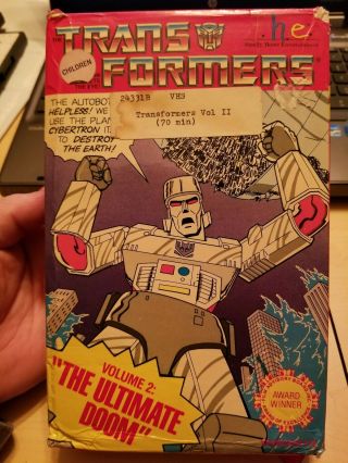 Rare Vintage 1984 The Transformers Vol.  2 The Ultimate Doom Betamax Big Box