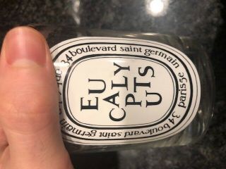 Empty Diptyque Rare Eucalyptus Candle Jar 190g Full Size Fully