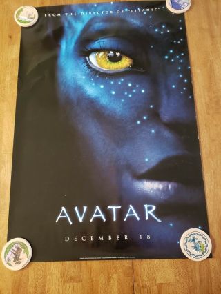 Avatar Teaser Poster 27x40 Ds James Cameron Rare