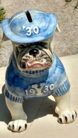 Rare Vintage Yale Bulldog Mascot Bank,  1930
