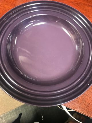 Vintage Rare Purple Le Creuset Dinner Plate 10 1/2” Deep Thick Textures Edges