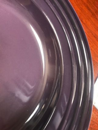 Vintage Rare Purple Le Creuset Dinner Plate 10 1/2” Deep Thick Textures Edges 2