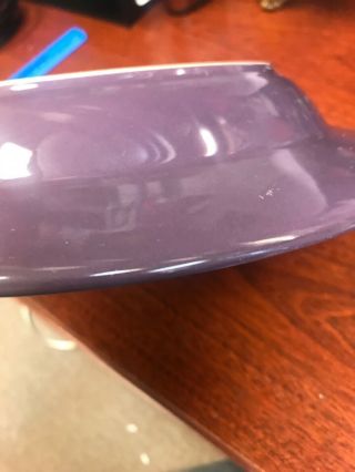 Vintage Rare Purple Le Creuset Dinner Plate 10 1/2” Deep Thick Textures Edges 6