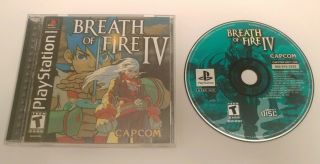 Breath Of Fire Iv 4 Sony Playstation Rare Ps1 Complete Shape