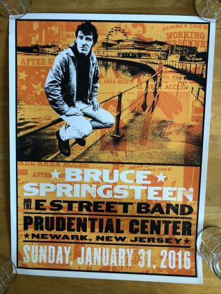 Bruce Springsteen January 31 2016 River Tour Concert Poster Print Newark Nj Rare