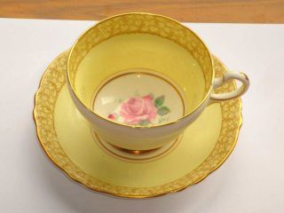 Rare Antique Vintage Art Deco Paragon China Tea Cup & Saucer With Rose