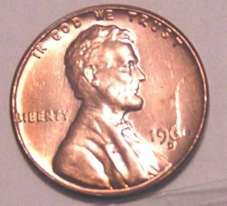 RARE 1960 D 1C Lincoln Cent U.  S.  ERROR BU Penny Shallow 
