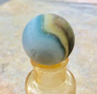 Surf Tumbled Sea Glass RARE Shooter Marble Highly Frosted 3