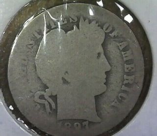 1897 O Barber Silver Dime Rare Key Date Us Coin
