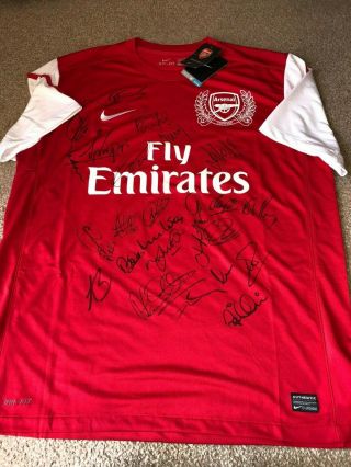 Arsenal Fc Multi Signed Legend Shirt X23 Seaman Pires Keown Authentic & Rare