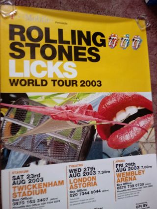 Rolling Stones rare Large 2003  LICKS 