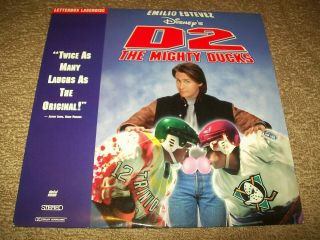 D2: The Mighty Ducks Laserdisc Ld Widescreen Format Very Rare Emilio Estevez