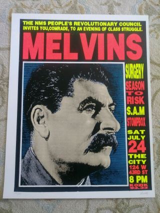 Frank Kozik Melvins 1993 Poster Print Stalin Signed Numbered Near Rare