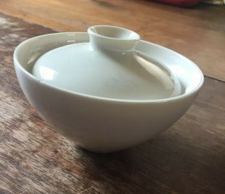 Castleton China Eva Zeisel Museum White Sugar Bowl,  Mid Century Modern Rare