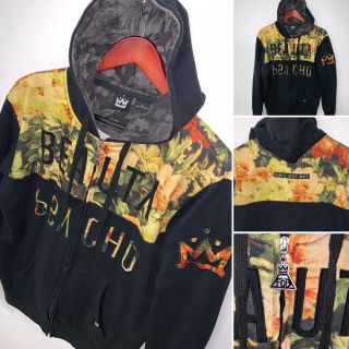 Fall Out Boy Fob Hoodie Jacket Black Floral Beauty Psycho Size Medium M Rare