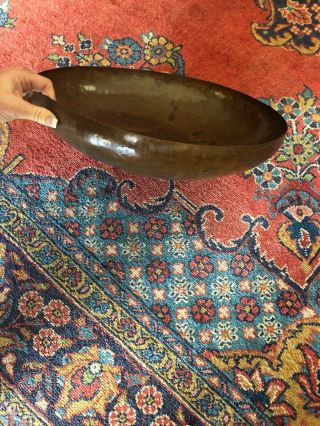 Rare Large Hammered Arts And Crafts 16 1/2 Inch Copper Bowl 2
