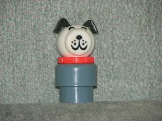 Vintage Fisher Price Little People Rare Gray Dog