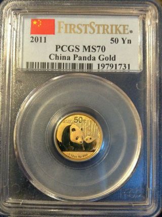 2011 Pcgs Ms70 50y China Gold Panda | First Strike Rare -