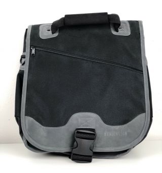Rare Kensington Polyester/suede Convertible Backpack/messenger Laptop Bag