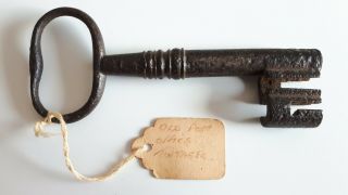 Rare Unique Antique Key For The Old Post Office Tintagel Cornwall Trevena C18th