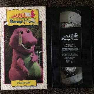 Barney & Friends - Playing It Safe On Vhs Timelife Video Rare