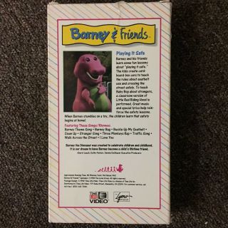 BARNEY & FRIENDS - PLAYING IT SAFE on VHS TimeLife Video RARE 2