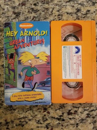 Hey Arnold Urban Adventures Vhs 1997 Rare 90s Nickelodeon Cartoons Tested/works