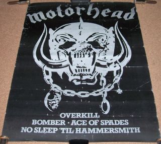 Motorhead Stunning Rare U.  K.  Record Company Promo Poster For Four Albums 1981