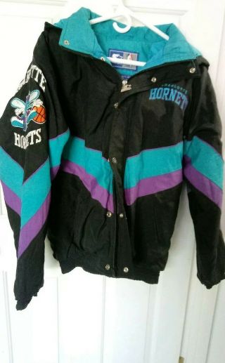 Rare 90’s Charlotte Hornets Nba Vintage Starter Jacket Mens Size S