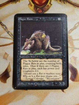 1993 Mtg Alpha Plague Rats 1 Vintage Magic
