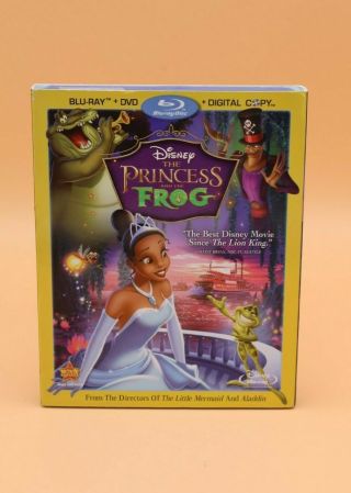 Disney Princess And The Frog Blu Ray And Dvd 3 Disc Rare Oop Slipcover