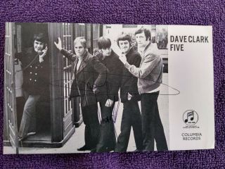 Dave Clark Five - Rare British Fan Club Card Signed